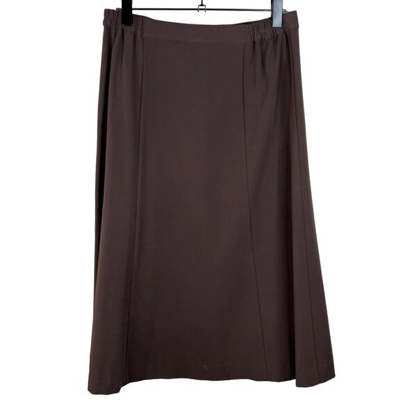 Graff Womens Brown A-Line Skirt Size 8 Vintage Classic Modest - Picture 2 of 11